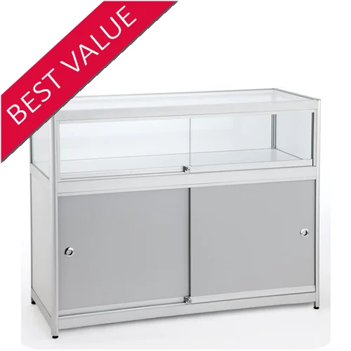 
Christmas gift glass display cabinet Aluminium Frame glass display showcase with LED Lighting 