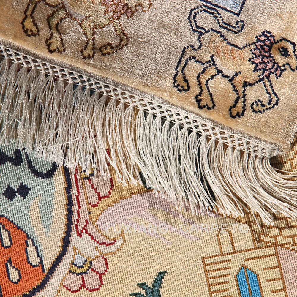 Yuxiang 6.5*10ft Constellation Design Silk Handmade Persian Rugs for Home Decor