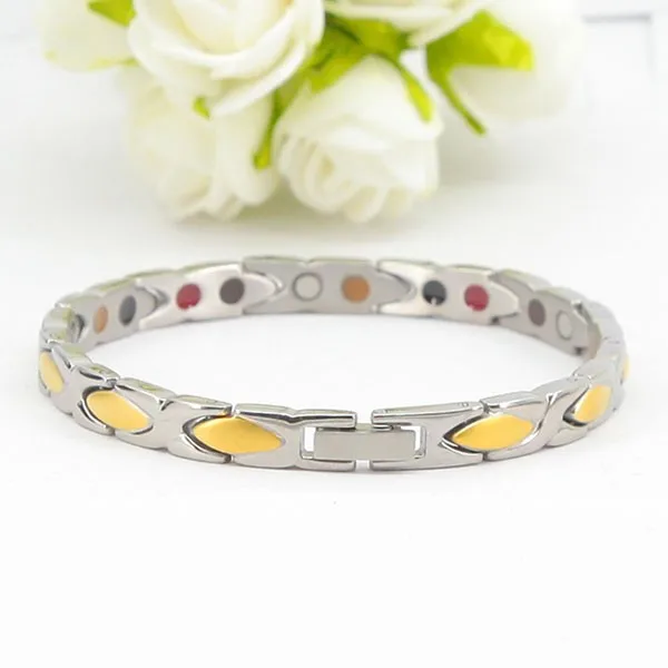 Hug 3000 gauss Magnet Stainless Steel Charm Bracelet for women gift