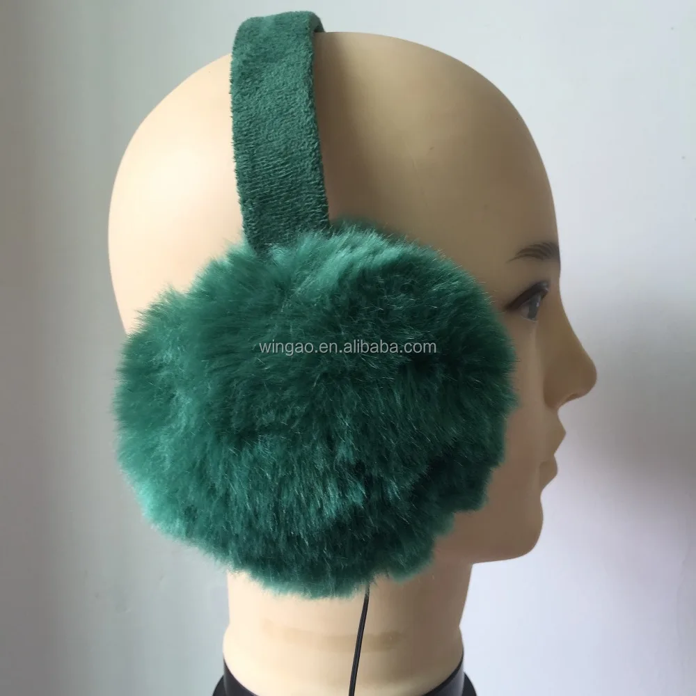 Мягкие наушники из искусственного меха с наушниками для мужчин и женщин защищают холодные теплые меховые наушники