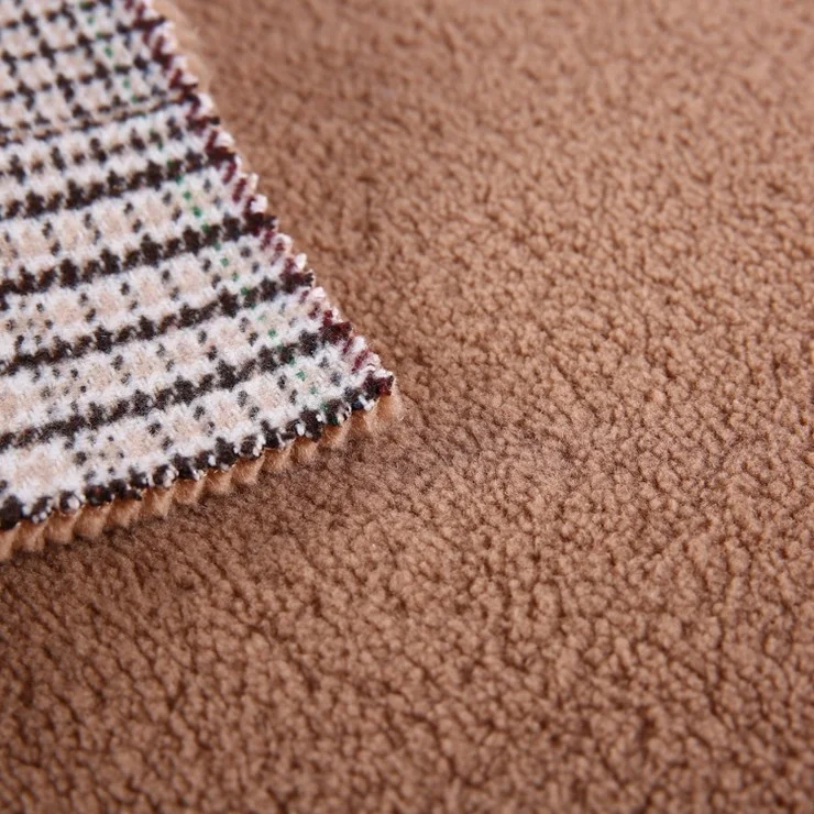  Клетчатая замшевая ткань с флисовой подкладкой для индийской одежды