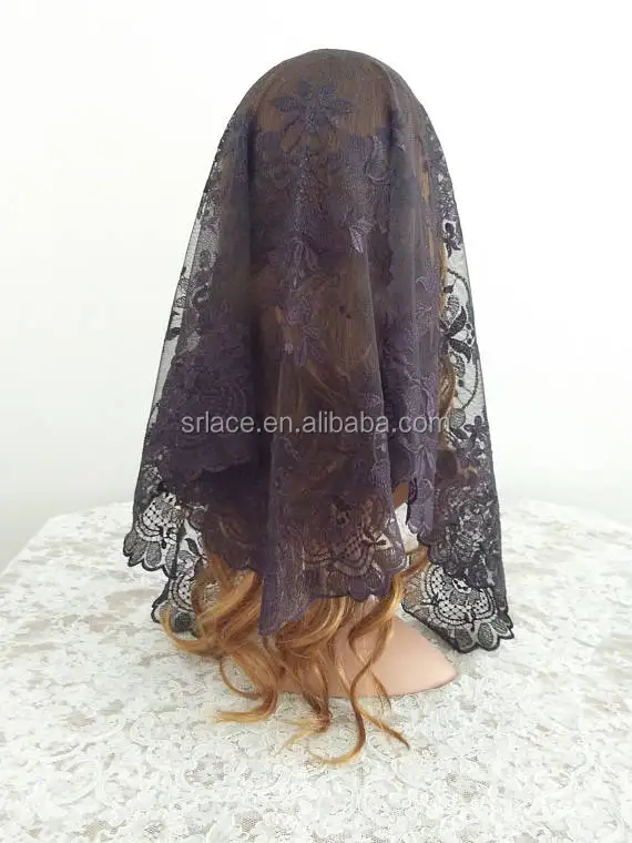 
Catholic Cathedral Lace Veil Embroidery Spanish Lace Veil 