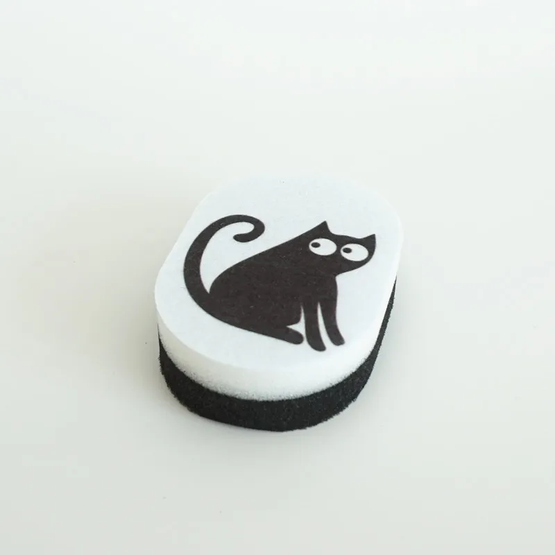 Multipurpose non-scratch cat print kitchen cleaning nonwoven scrub sponge pad