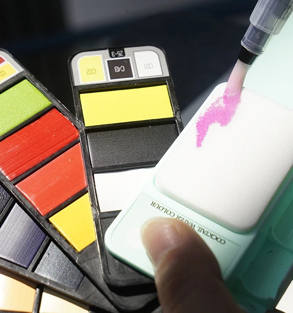 Superior New Product Solid Water Color Paint Set Fan Shaped 42 Colors Paint Sat For Drawing Art