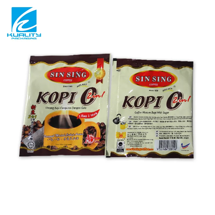  Упаковка из быстрорастворимых кофейных зерен саше материал в гуандуне гибкая печать пищевое термоуплотнение LDPE термоусадочная сумка для гравировки