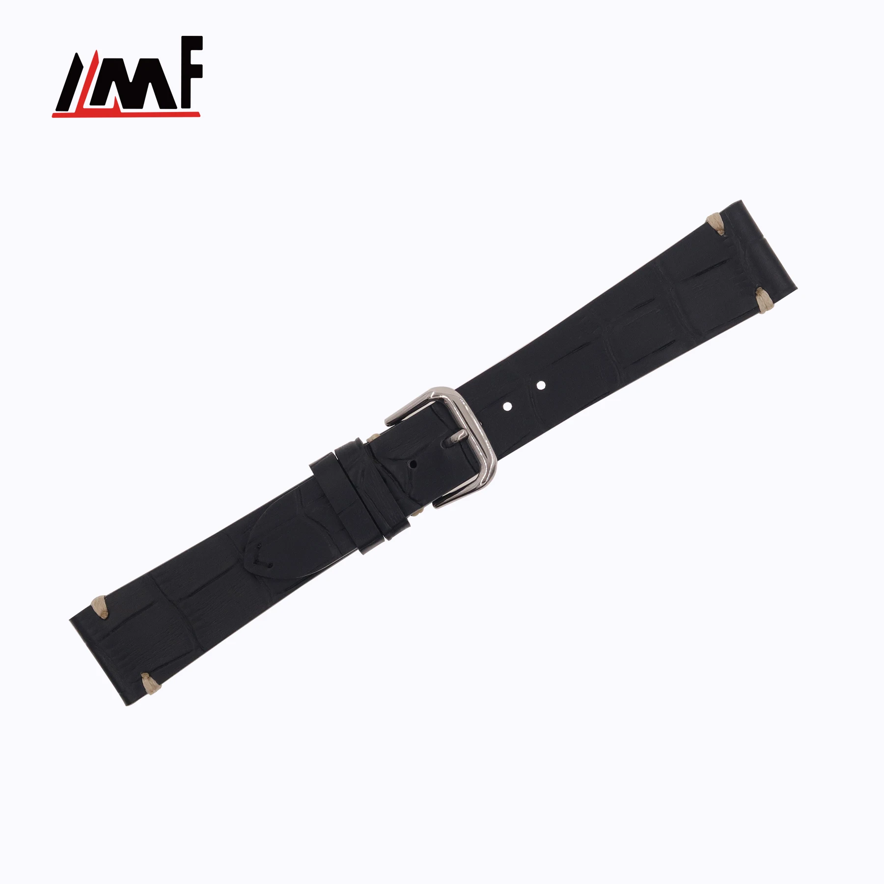 Multi Color Mat Calf Leather Embossed Alligator Grain handcrafted hand stitch Watch Bands ODM Watch Straps