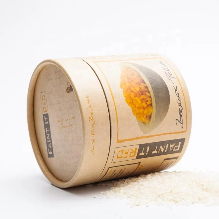 
Custom Printed Color Eco Friendly Paper Tea Jar Cans Paper Tube For Food Packaging 