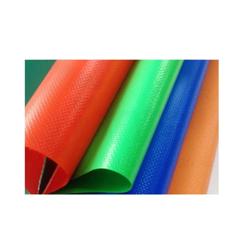 2023 Popular 450gsm 500D*500D 9*9 color stripe pvc tarpaulin