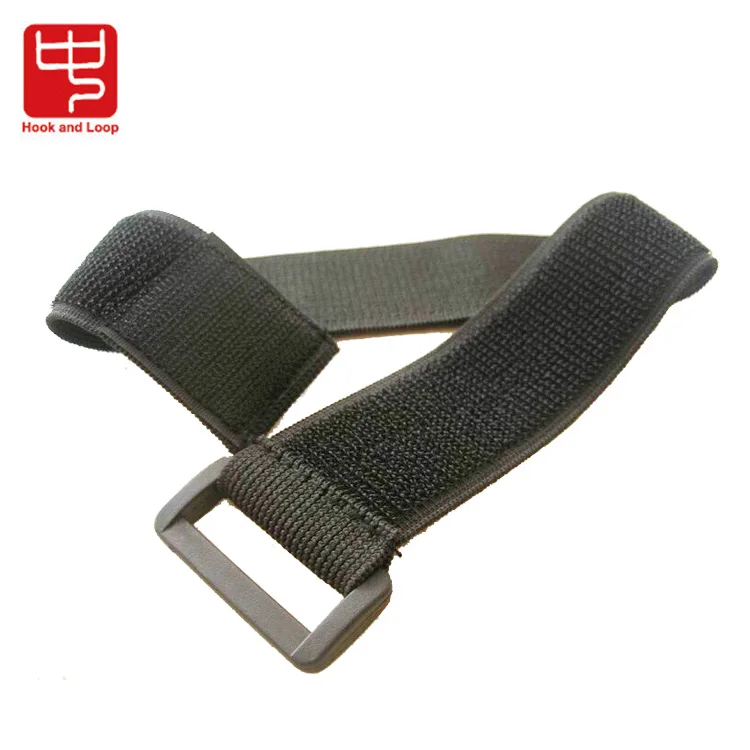 Nylon elastic un-napped loop band stretch hook and loop tie strap