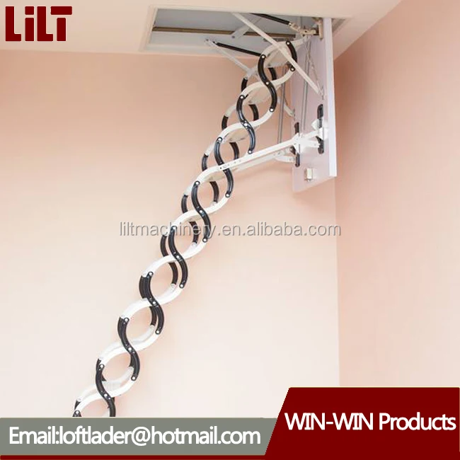 Aluminum Telescopic En131 Folding Hinge Stair Design Indoor Aluminium Ladder add handrail