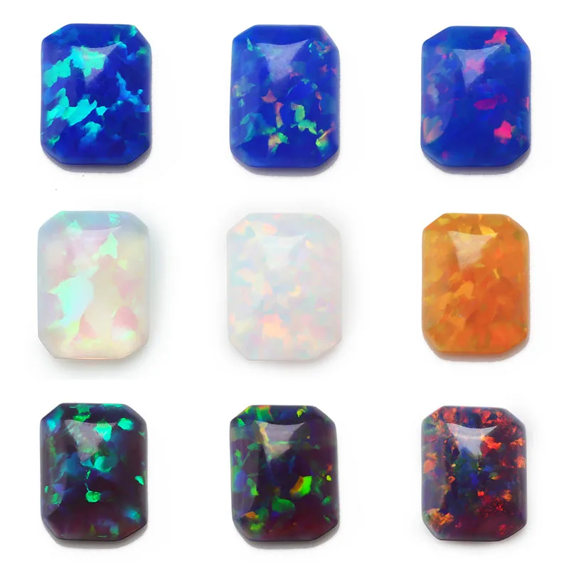 Rectangle  Opal Gemstone Synthetic Opal Stone