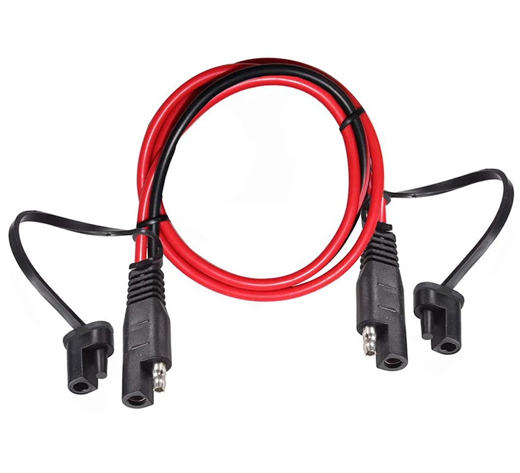 12-36V 16AWG  2Pin SAE to SAE Connector Extension black Cable with DustCap