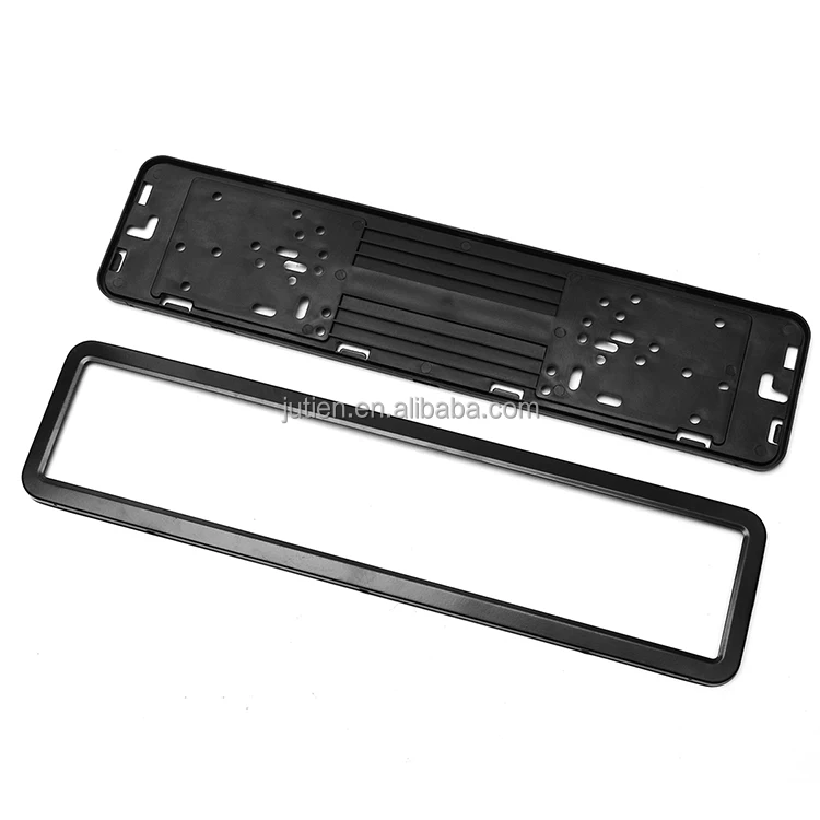 ABS/Plastic European Number License Plate Frame Black Color Standard Size