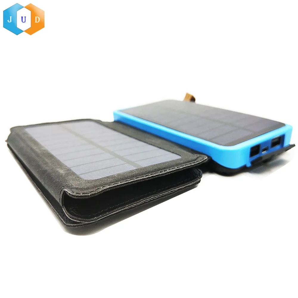 2022 New Outdoor Portable 2 Panel Foldable Backpack Solar 10000Mah Power Bank Charger for Mobile Phone