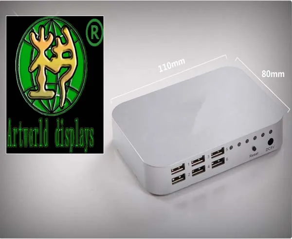 mobile phone 6 circuit anti-theft display cell phone shop 6 port anti theft alarm device