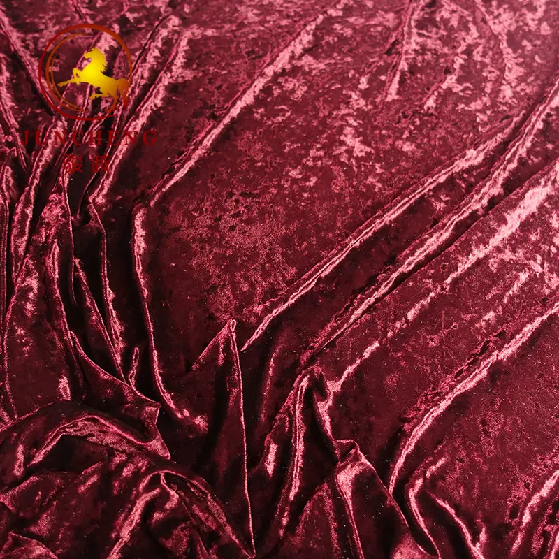 make-to-order supply plain dyeing color velvet crush curtain fabric