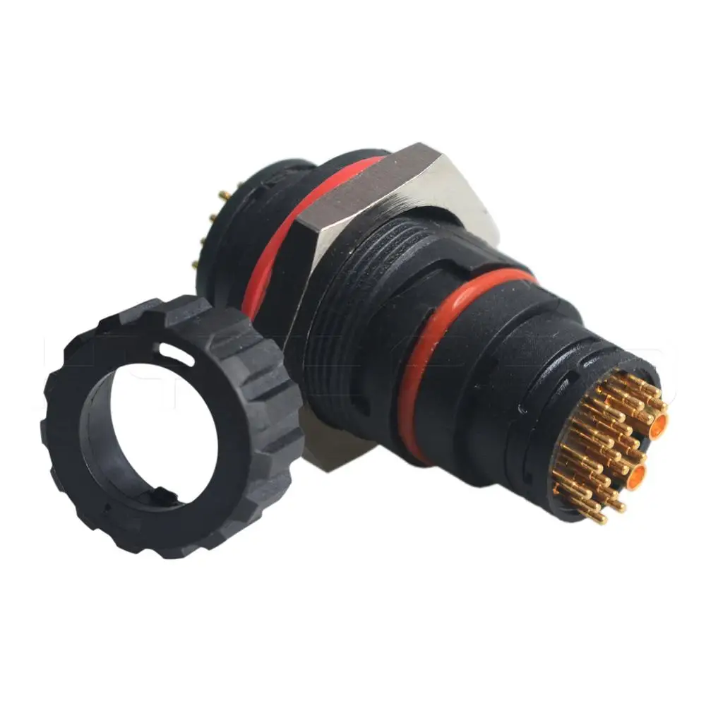 IP68 20-контактный водонепроницаемый автомобильный электрический разъем разъема постоянного тока