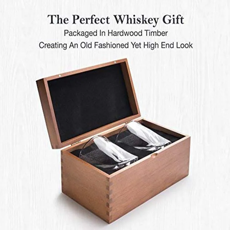 Whiskey Gift Set Water Down Your Whisky Set of 9 Rocks Stones Ice Cubes Reusable in Exclusive Wooden box