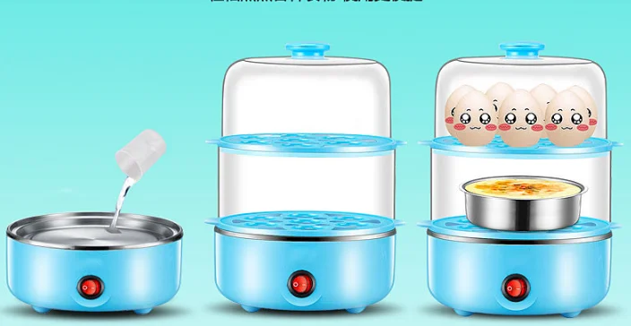 Electric Egg Cooker, Steaming Shelf for Bread and Vegetables, 14 Egg Capacity Rapid Egg Cooker with Automatic Shut Off