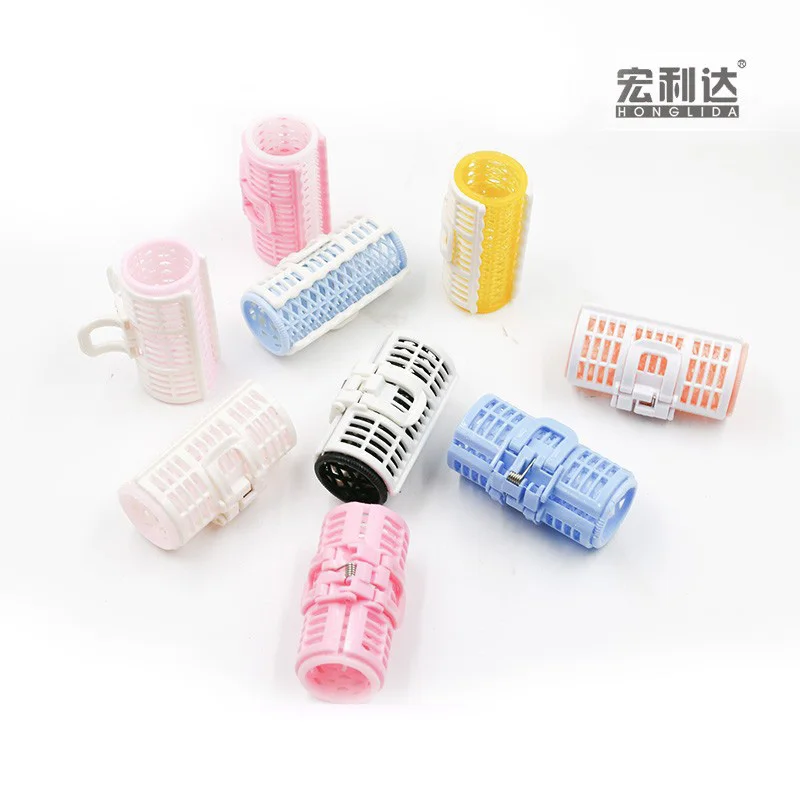 
Eco-friendly colorful magic popular plastic easy hair rollers DIY girl women use curl roller 