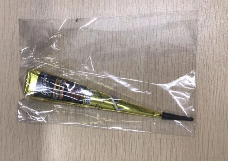 
free shipping Natural Black Indian Henna Tattoo Paste Mehndi Body Art golecha halal henna cone 