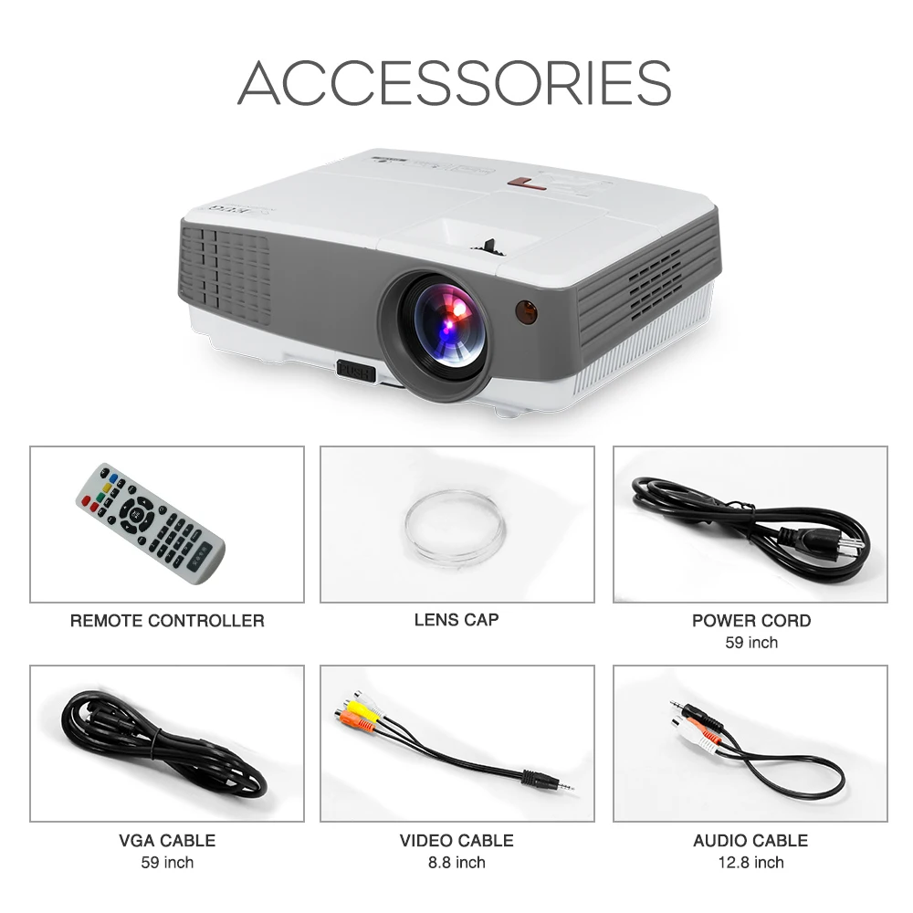 EUG 600D + AB низкая цена мини 3D hd 1080p Портативный светодиодный проектор для домашнего