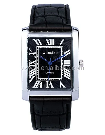Promotion RectangleQuartz Couple Watch with White Dial Analogue Display and Black Strap