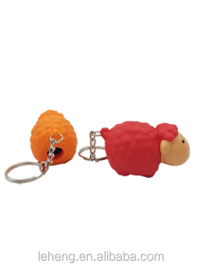 New arrival funny pooping sheep animal shape slime toys keychain