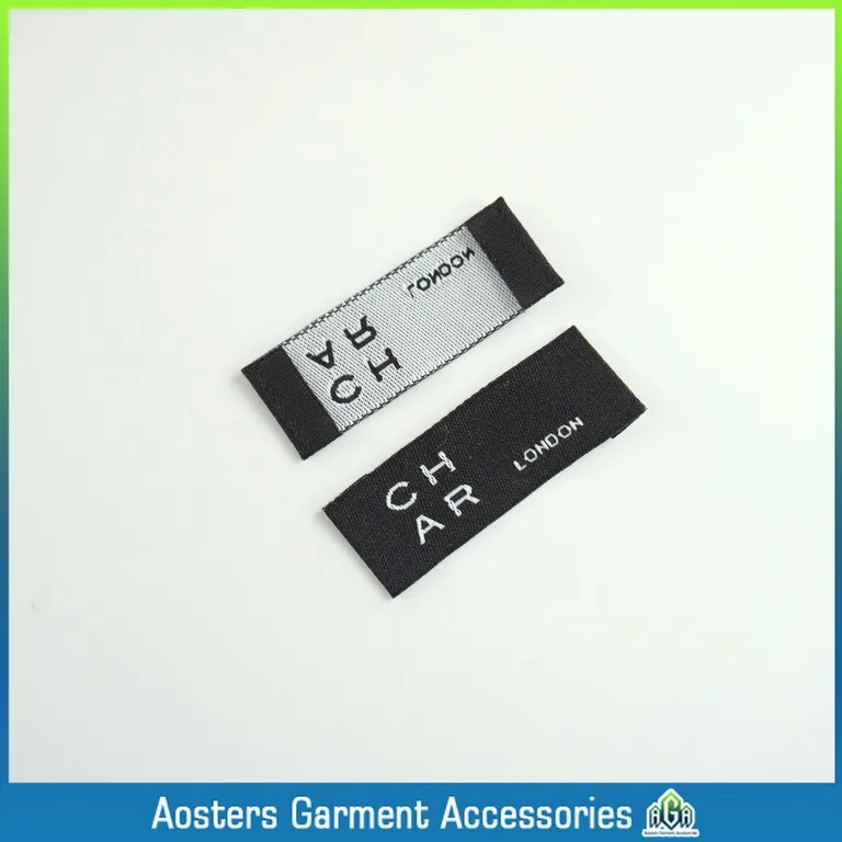 Best quality soft fold garment woven neck label custom woven labels for clothing