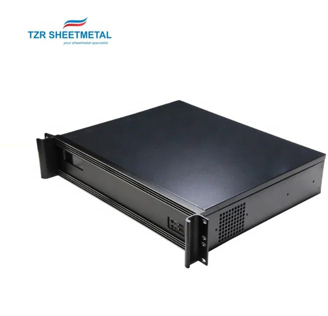 Custom Sheet Metal Fabrication 19inch IP20 Electronic Cabinet Enclosure SPCC For 2U Rack Mount Servers Chassis