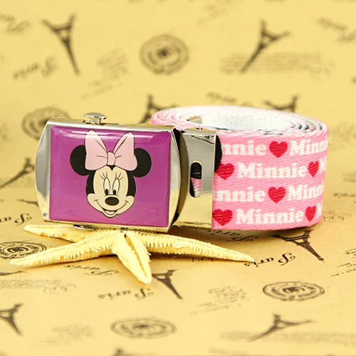Drip Glue iron Buckle Round Army buckle brand spiderman children kids Canvas Belt