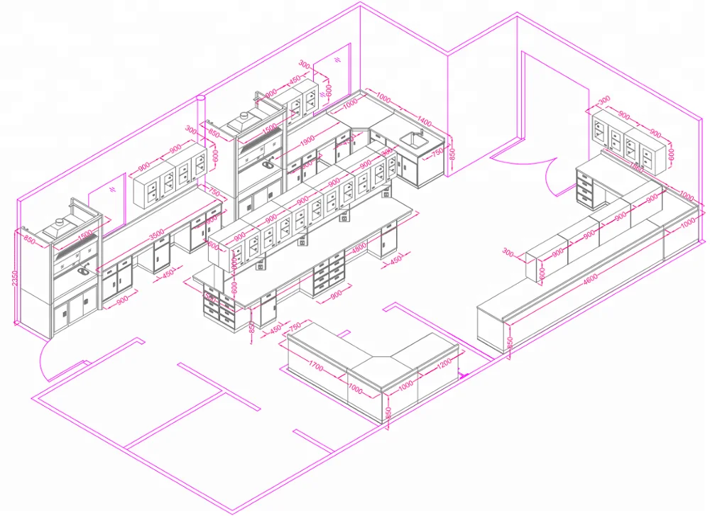 Free and customized design lab GuangZhou Laboratory furniture manufacturer