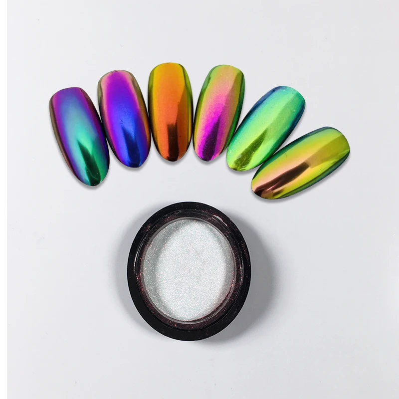 Супер Блестящий пигмент для ногтей с зеркальным эффектом Хромовый зеркальный Порошок Хамелеон