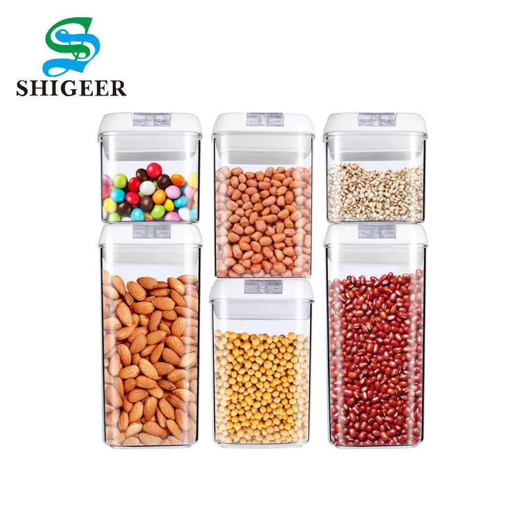 
Custom High Quality Airtight PP Plastic Food Storage Box Set Of 6 