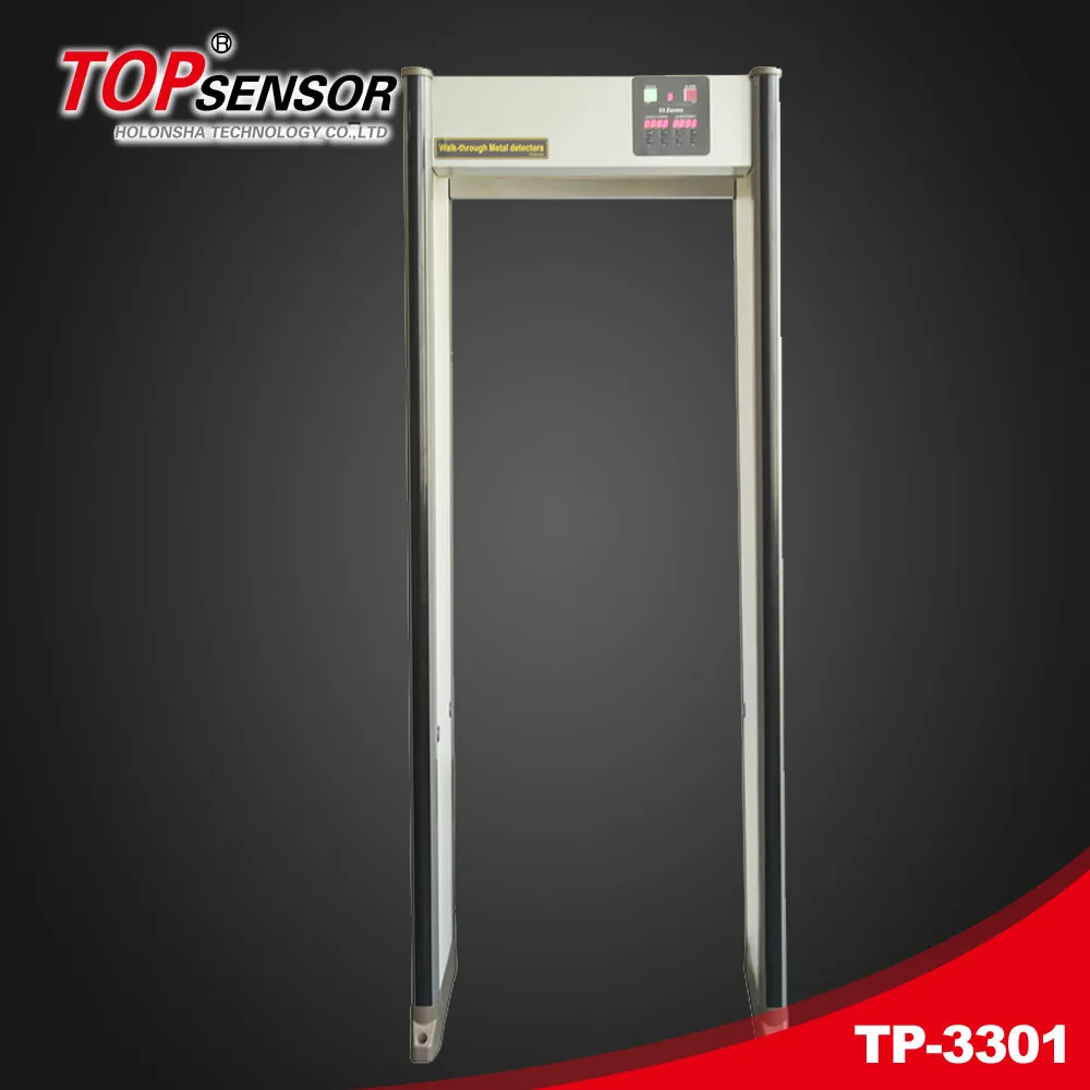Tp-3301 регулируемой чувствительностью 33 зон металлодетектор пройти через тело сканер
