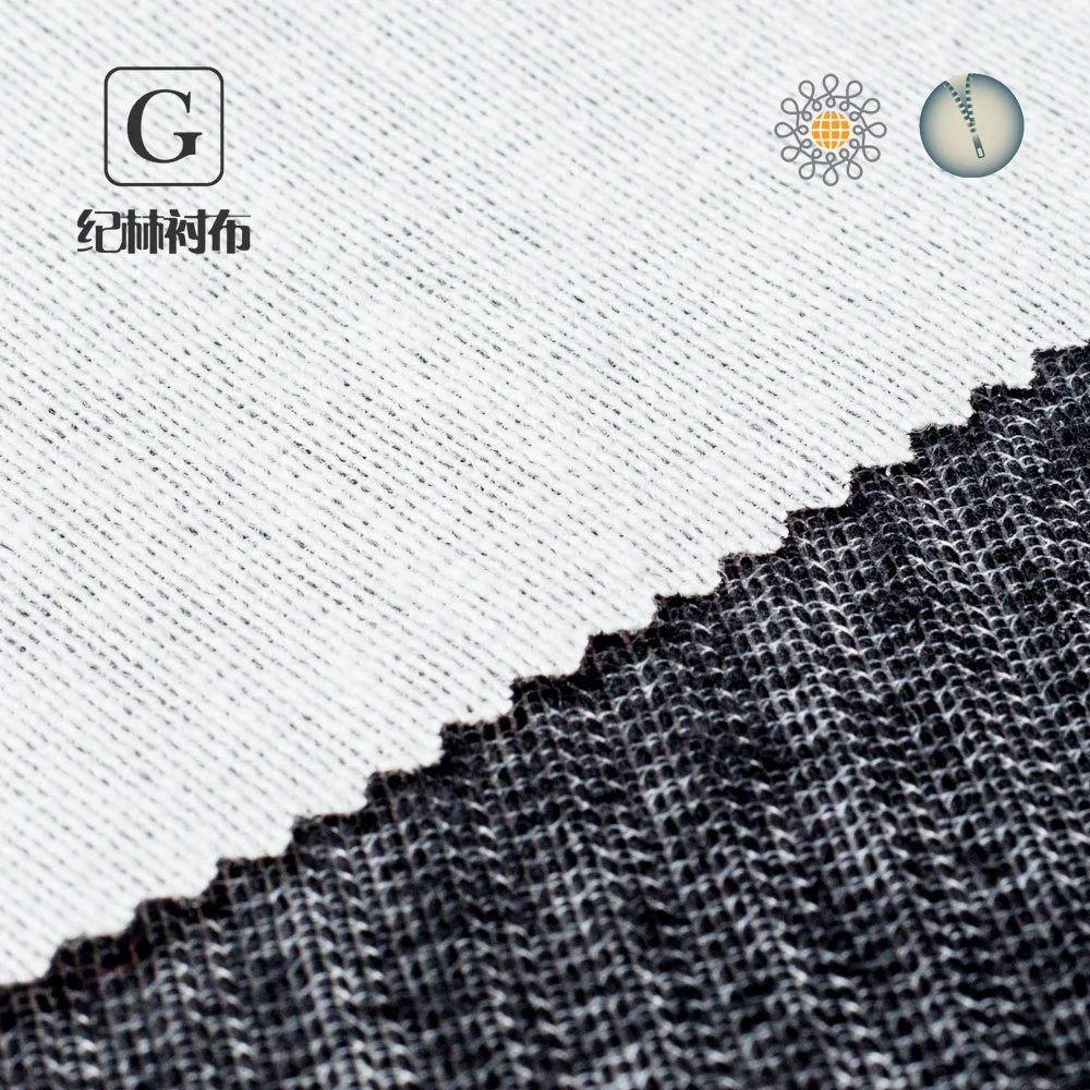 Tricot fusible interlining with hot melt adhesive warp knitting fabric interlining