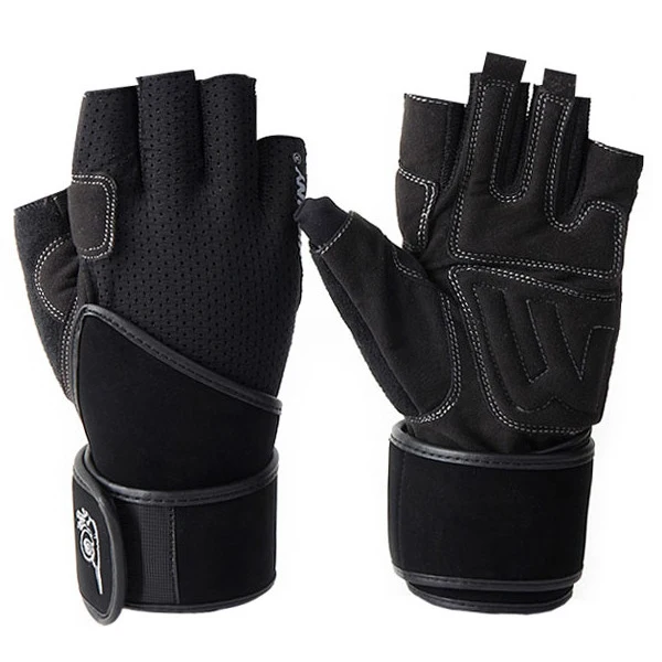 On Alibaba Good Motorcycle Riding Gloves China Gym Weight Lifting Glove Weight Lfiting Neoprene Cuff Black and Grey Body Buiding