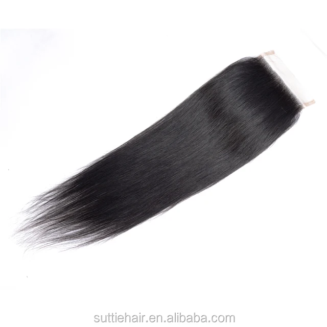 
Virgin Human Hair Closure Lace Frontal Brazilian 9A Grade 4*4 Natural Black Color Remy Hair Hair Bulk Silky Straight Wave >=50% 