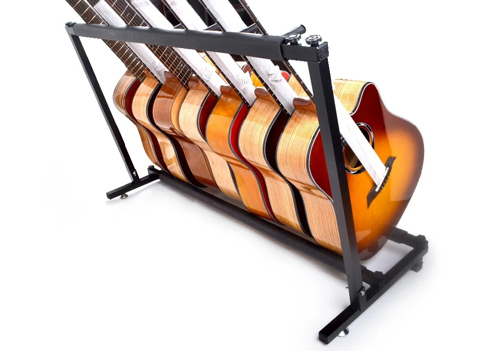 Wholesale 7 pcs multiple acoustic guitar display rack stand (PF-D07)