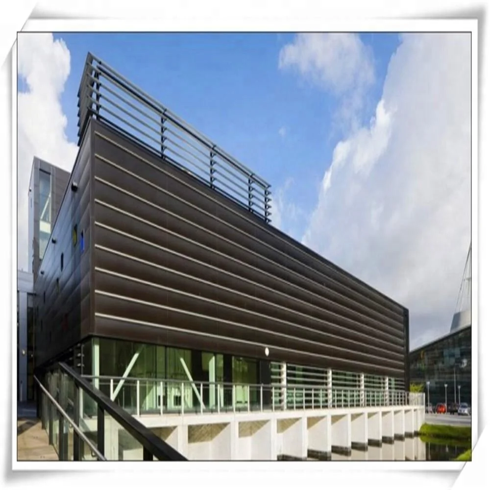 
customized motorized and fixed exterior aerofoil louver sun shading aluminium louver panel Sunshading Louver Sun shading 
