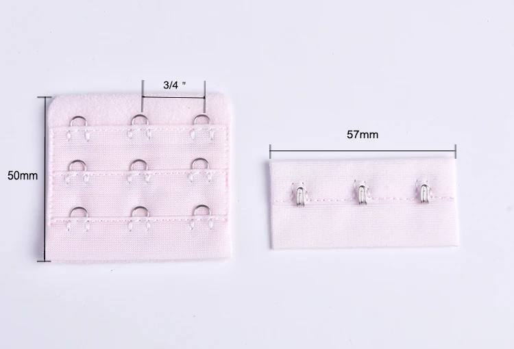 Wholesale line sewing stitch bra hook and eye tape elastic bra extender Support custom colors