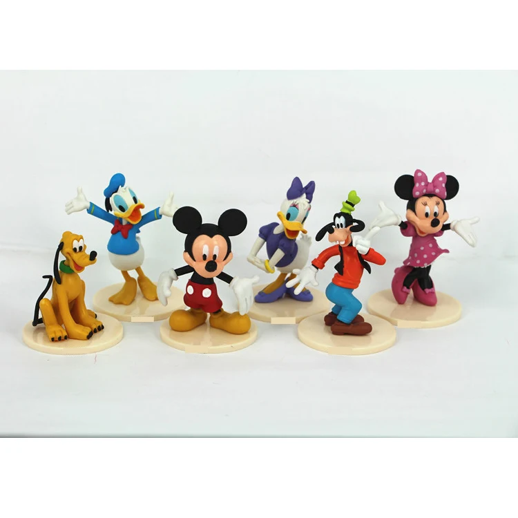 Most popular cartoon 6 pcs character action figure with pedestal