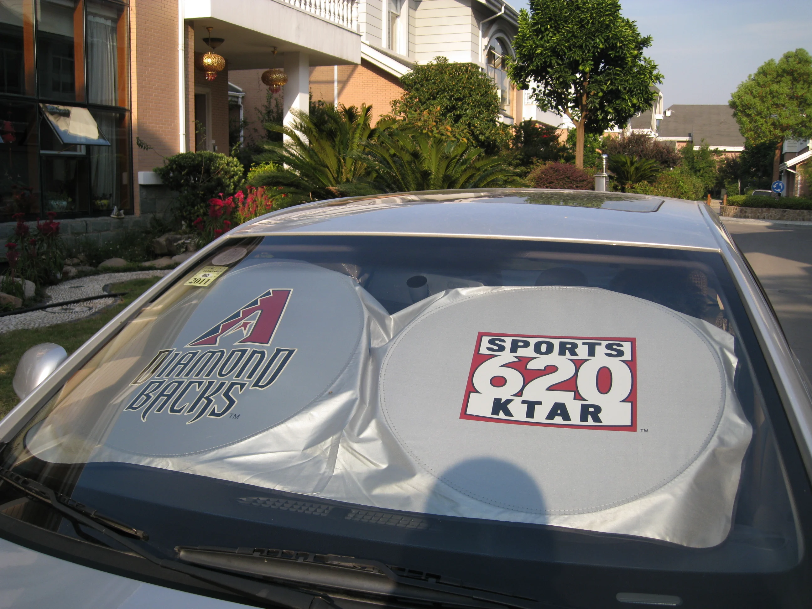 
170T 190T 210T Polyester Car Sunshade With Logo For Front Windshield Window 