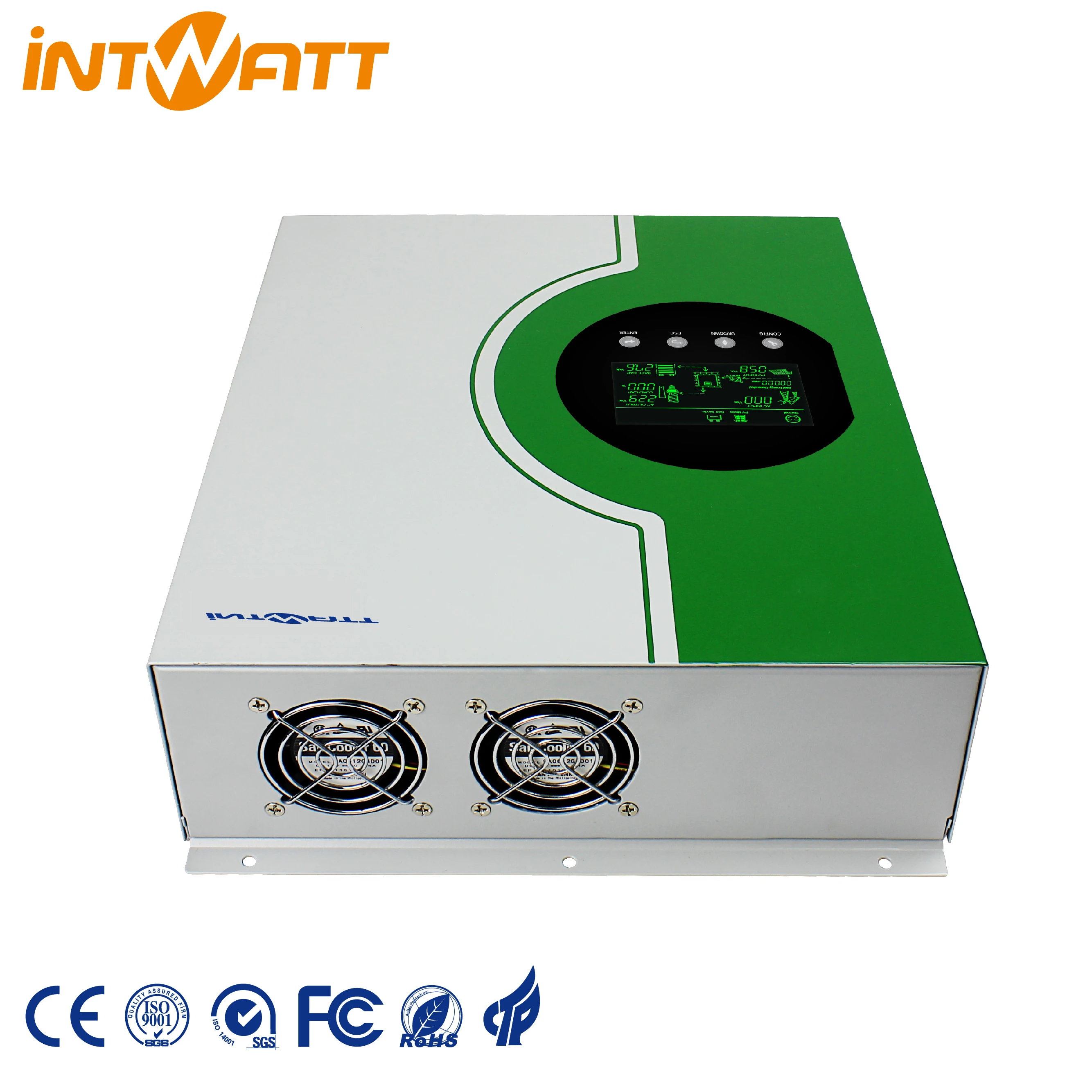 Инвертор солнечной энергии 3KVA 5KVA 48VDC 230VAC с зарядным устройством MPPT 60A