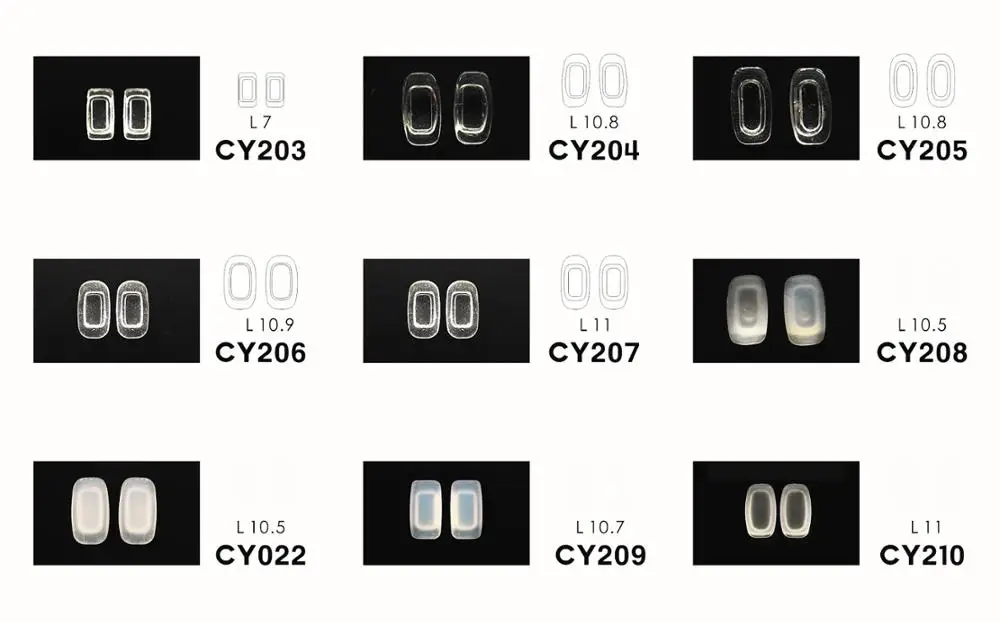 Silicone glasses nose pads