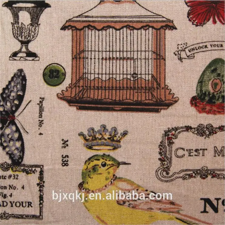 
organic Linen cotton upholstery decoration fabric for table 