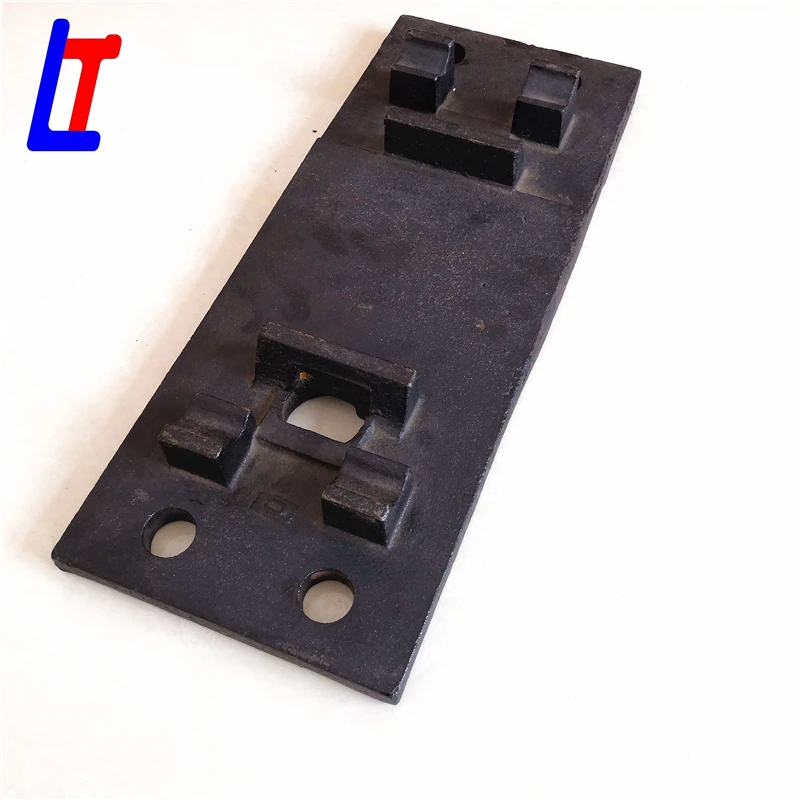railway tie plates for railroad brace in railway equipment