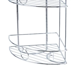 Bathroom Dual Tier Shelf Shower Shampoo Soap Cosmetic Iron CornorShelves Bathroom Accessories Storage Organizer Rack Holder