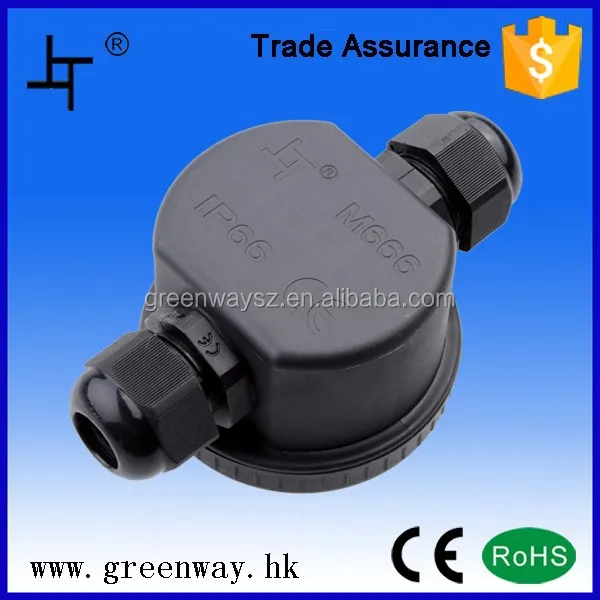 24A 450V AC ip66 waterproof terminal block box with cable glands