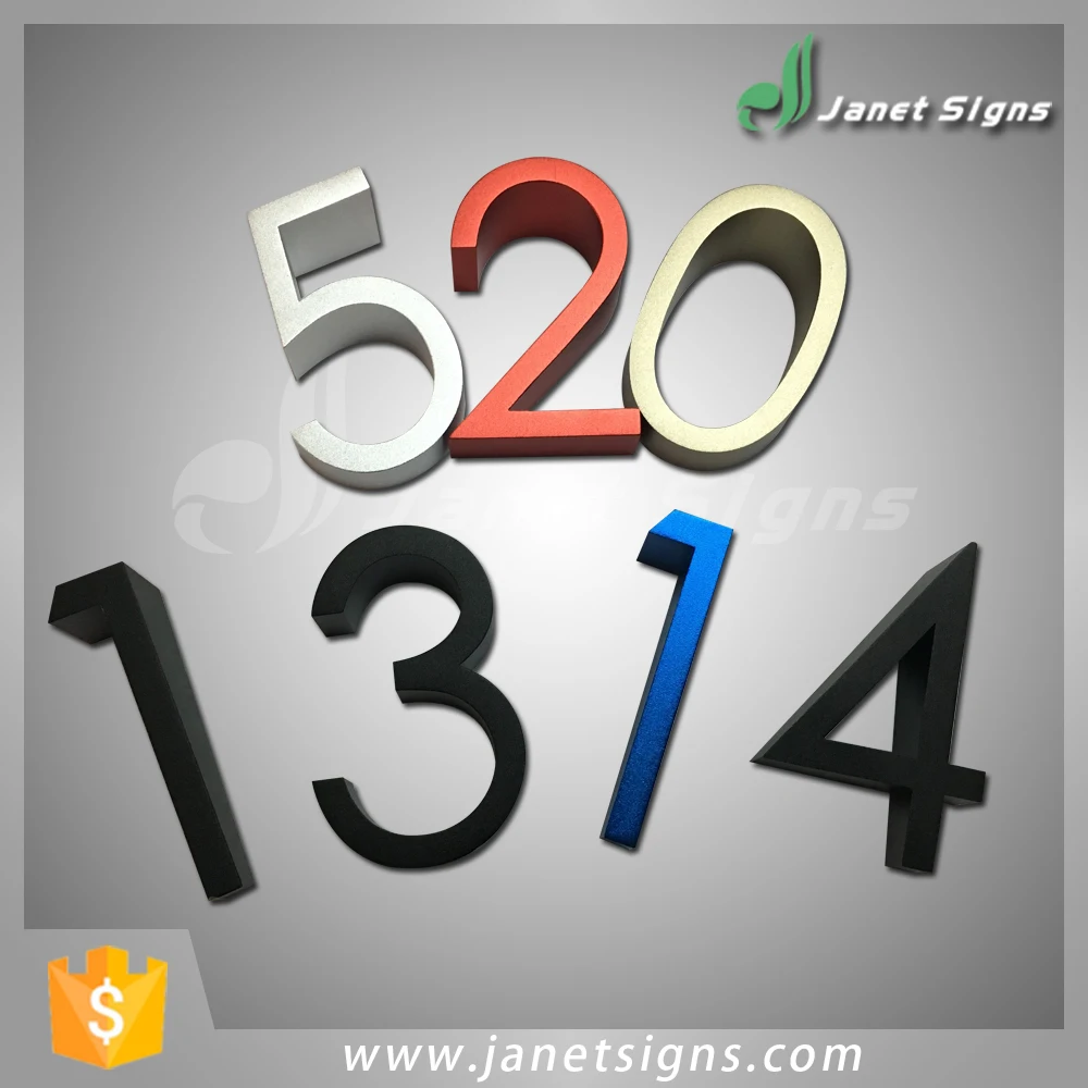 
High quality metal letters and numbers for house number lobby sign 
